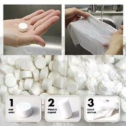 Pack of 30- Travel Cotton Compressed Towel Disposable Magic Pill Hand Towel Outdoor Trip Compact Facial Tissue Wipes