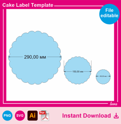 Cake Label Template