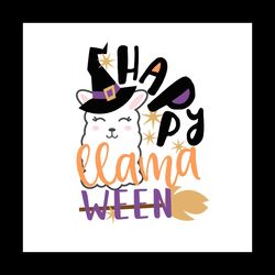 Halloween Funny Llama Costume Happy Llamaween Halloween Svg Happy Halloween Vector Svg, Halloween Llama Gift For Hallowe