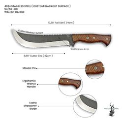 Handmade Custom Machete Knife Camping Knife With LeatherSheath