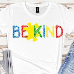 be kind puzzle piece SVG,autism be kind, be kind autism, autism svg, autism puzzle svg,Cricut Designs,Silhouette Designs