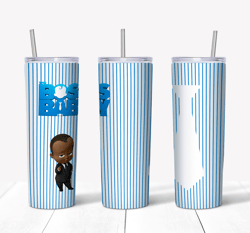 boss baby african american boy blue 20oz tumbler, boss baby boy afro png, boss baby boy afro clipart, instant download