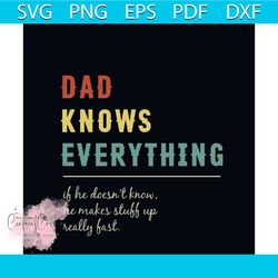 Dad Knows Everything Svg, Fathers Day Svg, Fathers Gift Svg, Dad Svg, Dad Gift Svg, Happy Fathers Day Svg, Fathers Day Q