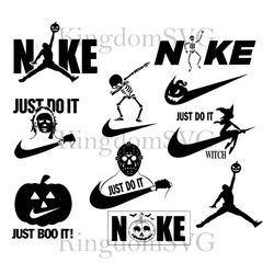 Sport Brand Svg, Skeleton Halloween SVG, fun halloween Bundle, Halloween Movie Character Inspiration Sv, Just Boo It, Ha