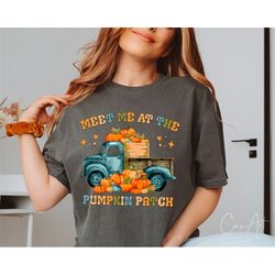 Meet Me At The Pumpkin Patch Png, Fall Season Printable Sublimation Print, Autumn Quote Png, Fall Festival Png, Rustic A