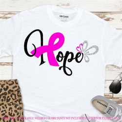 Breast Cancer svg, Cancer Hope Butterfly Ribbon SVG, awareness svg design, cancer cut file, cancer svg design, svg cut f