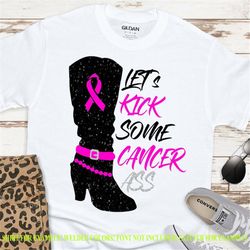 breast cancer svg, kick cancers ass awareness svg, cancer survivor svg, kick cancer svg,cut files, cricut svg, cancer cu