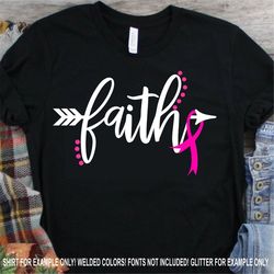 breast cancer svg, faith ribbon arrow svg, faith svg, cancer svg, awareness ribbon svg, breast cancer svg designs, breas