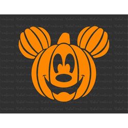 Halloween SVG PNG, Halloween Pumpkin Mouse Head Svg, Trick Or Treat Svg, Spooky Vibes Svg, Halloween Svg Png Files For C