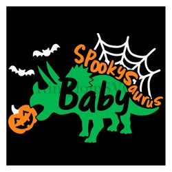 Spooky Saurus Baby Svg, Halloween Dinosaur Svg, Baby Cut Files