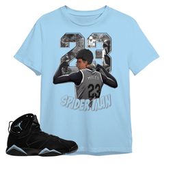 AJ 7 Chambray Unisex Color T-Shirt, Tee, Miles Number 23, Shirt To Match Sneaker