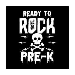 Back To School Svg Halloween Ready To Rock Prek Vector, Crew Svg Diy Craft Svg File For Cricut
