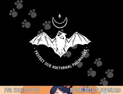 Protect Our Nocturnal Polalinators Bat with Moon Halloween png, sublimation copy
