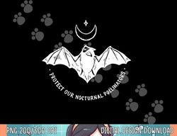 Protect Our Nocturnal Polalinators Bat with Moon Halloween png, sublimation copy