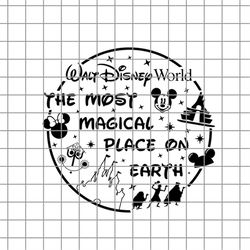 WDW Most Magical Place on Earth Dad Shirt Word Bubble Mouse Park Di sn ey SVG File for Vinyl Cutting Machines Silhouette