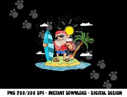 Hawaiian Summer Cool Santa Claus Surfing Christmas In July png, sublimation copy