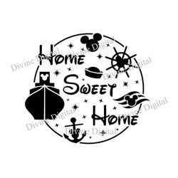 Dis Ney Cruise Line Home Sweet Home Word Bubble SVG File for Vinyl Cutting Machines