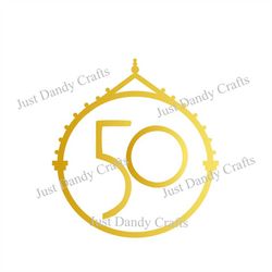 WDW 50th Anniversary Symbol SVG File for Vinyl Cutting Machines Silhouette Cricut Brother Scan N Cut