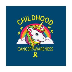 childhood cancer awareness unicorn svg childhood cancer awareness vector svg, fight gift for childhood cancer wariors sv