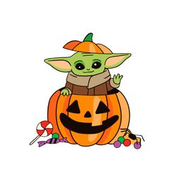 baby yoda pumpkin halloween svg halloween vector svg, halloween baby yoda gift for halloween day svg, silhouette sublima