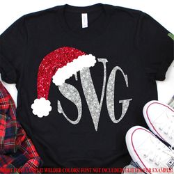 Santa Hat,Santa Hat svg,Santa Monogram,Santa Hat svg,Christmas svg,Christmas svg designs, Christmas cut file, svg for cr