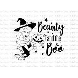 Beauty And The Boo Svg, Halloween Svg, Princess Svg, Spooky Vibes Svg, Bat, Witch Svg, Svg, Png Files For Cricut Sublima