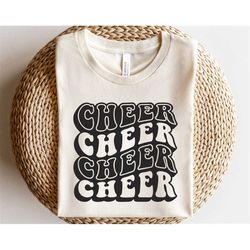 Cheer svg, Cheerleader svg, Cheer mom shirt svg, Cheer Life svg, Team spirit svg, Game day svg, Wavy letters svg, Cheerl