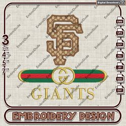 MLB San Francisco Giants Gucci Embroidery Design, MLB Team Embroidery Files, MLB Giants Machine Embroidery, MLB Design