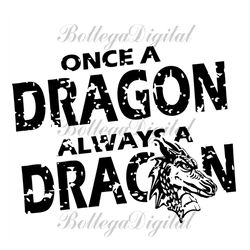Dragons SVG, Once a Dragons Mascot Sports SVG, High School Mascot, School Spirit, Cricut Cut Files, Silhouette
