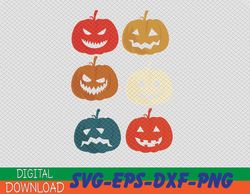 Vintage Retro Pumpkin Halloween Jack O' Lantern Premium SVG, png, epf, dxf, Digital, Dowload File