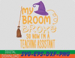 Halloween Teaching Assistant Funny Classroom Educator Long Sleeve  SVG,png, epf, dxf, Digital, Dowload File, Cutfile