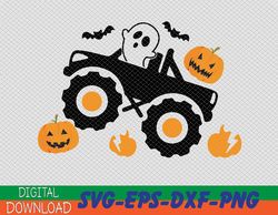 Pumpkin Monster Truck Svg, Boys Halloween Svg, Ghost Svg, Dxf, Eps, Png, Kids Clipart, Fall Cut Files, Boy svg file
