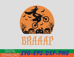 Braaap Pumpkin PNG, Halloween Pumpkin In Forest JPEG, Halloween Witch Hat, Witch On Motorbike, Biker, Digital File, Inst