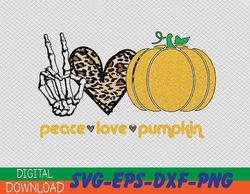 Peace Love Pumpkin, Pumpkin Halloween, Clip Art PNG SVG File