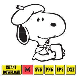 Snoopy Svg, Peanuts SVG, Snoopy clipart, Snoopy Svg, Snoopy Printable, Charlie Brown SVG, Snoopy Silhouette