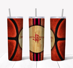Houston Rockets Tumbler Wrap Design PNG Sublimation Printing NBA Basketball 20oz Skinny Tumbler, Digital download