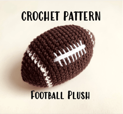 Football Crochet Pattern, Crochet Football Pattern, How to crochet football, Football Amigurumi Plush, Downloadable PDF