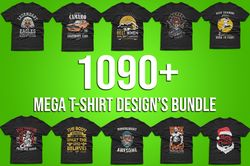 1090 Mega T-Shirt Designs Bundle
