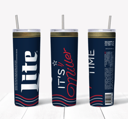 Miller Lite Tumbler Drink Designs PNG High Quality, Designs 20 oz sublimation, Design Template for Sublimatione,Png file