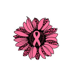 Sunflower Leopard Breast Cancer Awareness Vector Svg, Pink Wariors Gift For Breast Cancer Awareness Svg, Fight Gift For