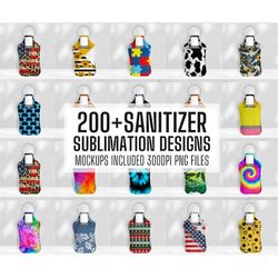 250 Sanitizer Sublimation Designs, Sanitiser Key Ring Car Bundle PNG, Key Fob Sanitizer Wristlet Keychain, Sublimation M