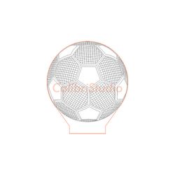 Football ball 3d lamp vector file