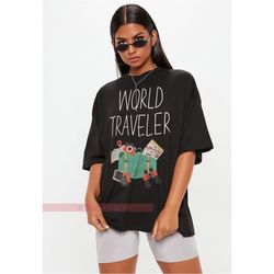 World Traveler Shirt, World Traveler Unisex Tees, Traveler Shirt, Women's Travel Shirt, Vacation Shirts,Traveler Gift,Wo