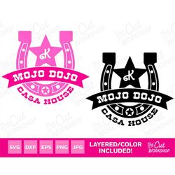 Mojo Dojo Casa House Horseshoe Stars Kenn Kendom | SVG PNG Clipart Digital Download Sublimation Cricut Cut File Dxf Eps