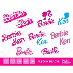 Barbi Logo Babe Doll Design Bundle Retro 60s 70s 80s 90s 00s | SVG PNG Clipart Digital Download Sublimation Cricut Cut F