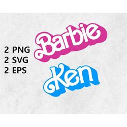 Barb and Ken Design SVG PNG EPS Digital Prints