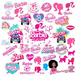Barbie 85 Svg,Png,Jpg Bundle, SVG file for cricut, Layered SVG files, Clipart files, Instant Download, Pink doll, Girl S