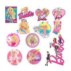 12 Logo Barbie, Barbie Png, Princess Silhouette, Girl Png, Sticker Clipart, Png Files for Cricut ,Png Decal