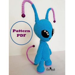 Cute Alien Boy Amigurumi toy crochet pattern