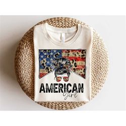 USA American GIRL Sublimation Design, Country Mama, Western Sublimation Designs, Instant Download, Mom Bun, Messy Bun PN